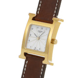 エルメス Hウォッチ ドゥブルトゥール HH1.201 ホワイト レディース 腕時計 クォーツ 中古 銀蔵