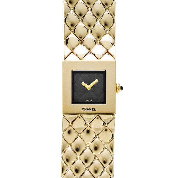 シャネル マトラッセ 95.0g H0008 ブラック レディース 腕時計 クォーツ 中古 銀蔵