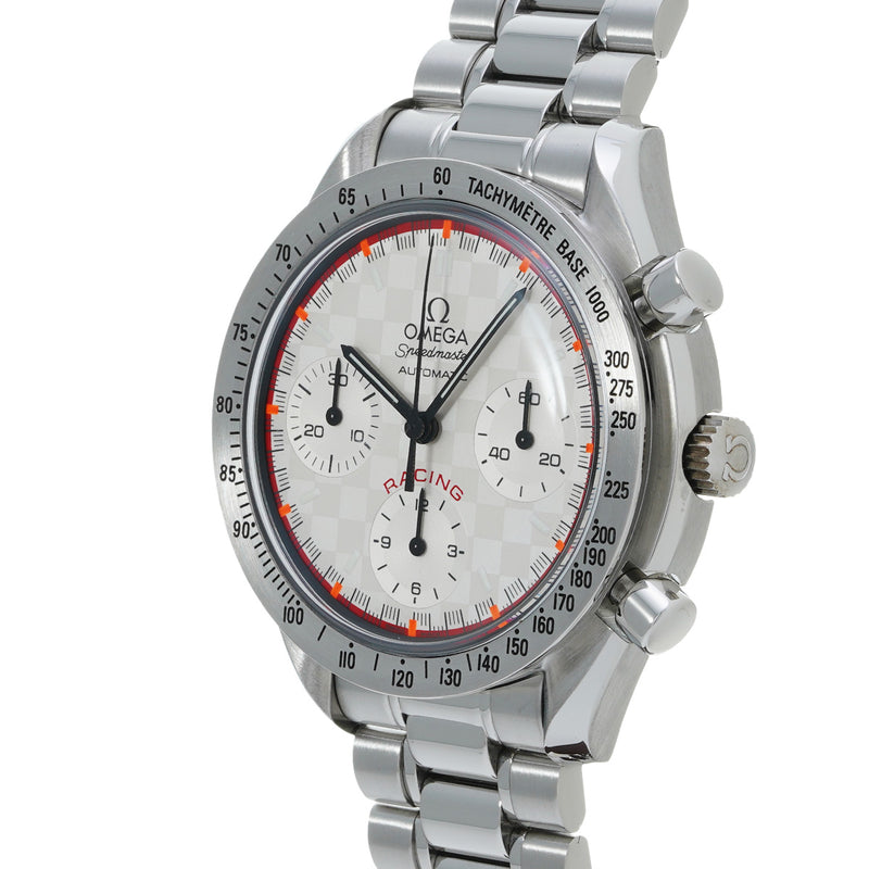 オメガ スピードマスター レーシング ミハエル シューマッハ 4000本限定 3517.30 シルバー メンズ 腕時計 自動巻き 中古 銀蔵