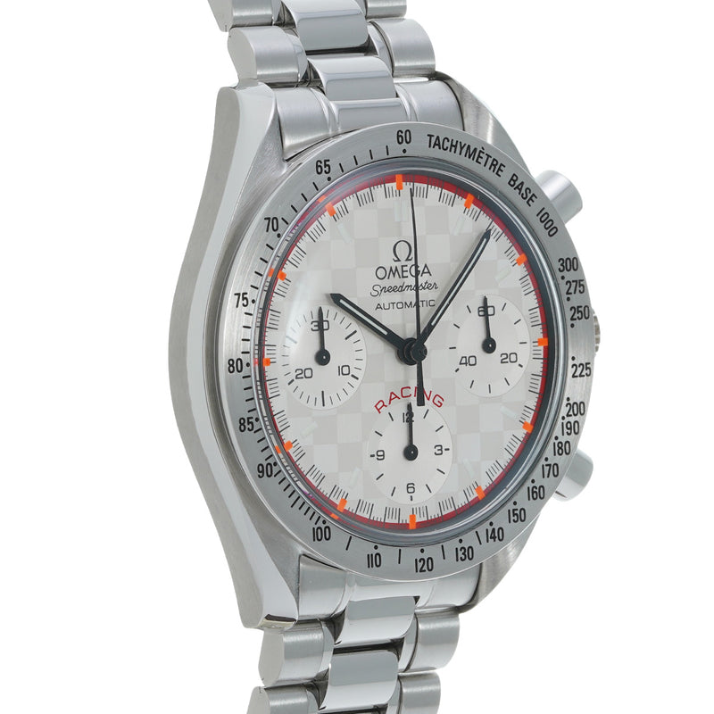 オメガ スピードマスター レーシング ミハエル シューマッハ 4000本限定 3517.30 シルバー メンズ 腕時計 自動巻き 中古 銀蔵