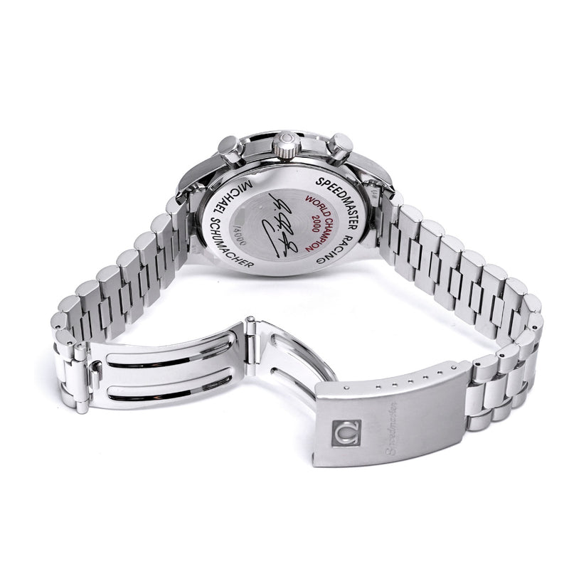 オメガ スピードマスター レーシング ミハエル シューマッハ 4000本限定 3517.30 シルバー メンズ 腕時計 自動巻き 中古 銀蔵