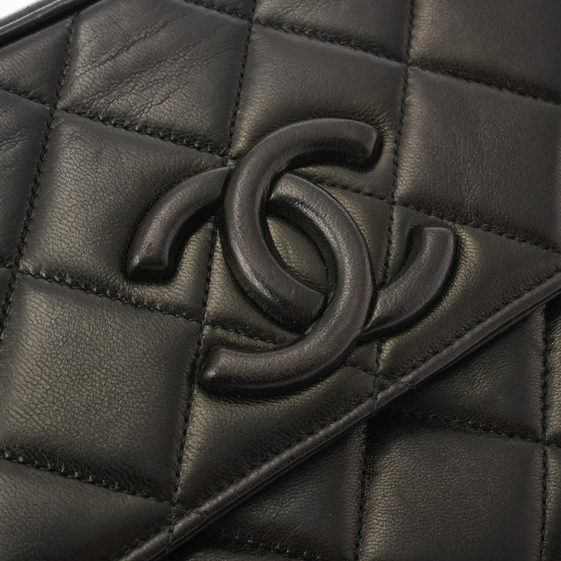 CHANEL シャネル マトラッセ フリンジ チェーンショルダーバッグ ブラック レディース ラムスキン ショルダーバッグ Bランク 中古 銀蔵