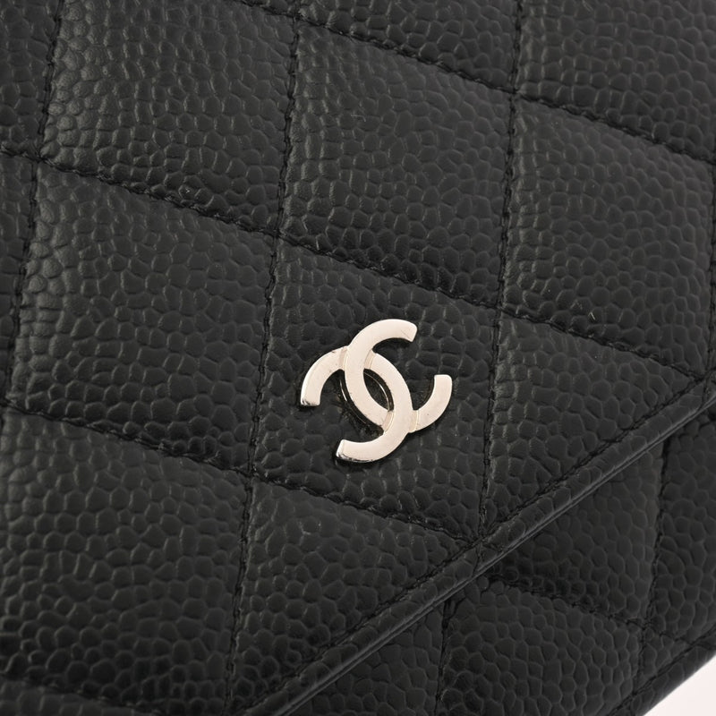 CHANEL シャネル マトラッセ クラシック チェーンウォレット ブラック AP0250 レディース キャビアスキン チェーンウォレット ABランク 中古 銀蔵