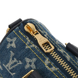 LOUIS VUITTON ルイヴィトン NIGOコラボ キーポルXS ブルー ネイビー M81011 メンズ モノグラムデニム トリヨンレザー ショルダーバッグ 新同 中古 銀蔵