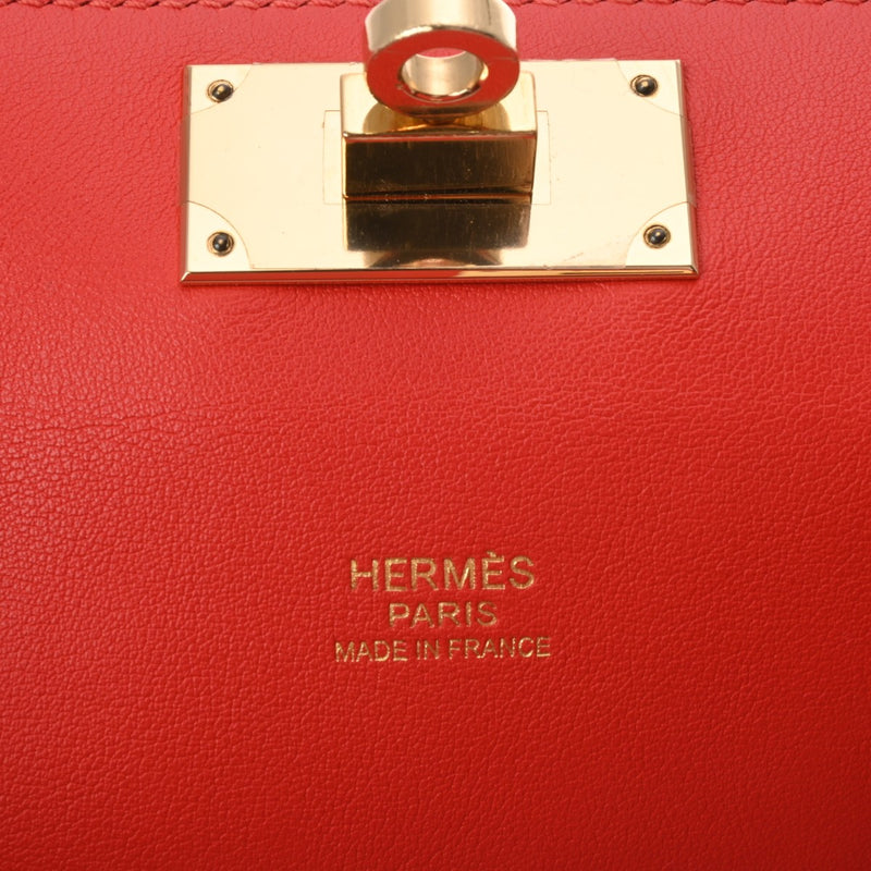 HERMES エルメス ツールボックス 20 ルージュトマト X刻印(2016年頃) レディース スイフト ハンドバッグ Aランク 中古 銀蔵