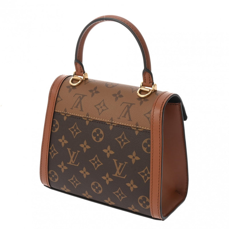 LOUIS VUITTON ルイヴィトン モノグラムリバース ドーフィーヌ キャピタル ブラウン M46751 レディース モノグラムリバースキャンバス 2WAYバッグ Aランク 中古 銀蔵