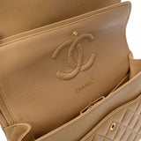 CHANEL シャネル マトラッセ チェーンショルダー Wフラップ 25cm ベージュ A01112 レディース ラムスキン ショルダーバッグ Bランク 中古 銀蔵