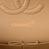 CHANEL シャネル マトラッセ チェーンショルダー Wフラップ 25cm ベージュ A01112 レディース ラムスキン ショルダーバッグ Bランク 中古 銀蔵