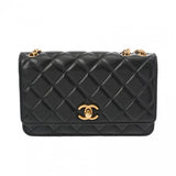 CHANEL シャネル マトラッセ チェーンウォレット ブラック AP3043 レディース ラムスキン ショルダーバッグ Aランク 中古 銀蔵