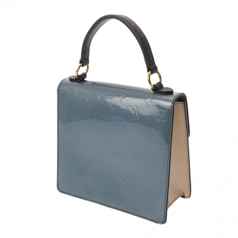 LOUIS VUITTON ルイヴィトン ヴェルニ エピ モノグラム スプリングストリート PM ブルー M90373 レディース ヴェルニ/エピ/モノグラム ハンドバッグ ABランク 中古 銀蔵