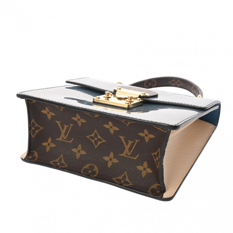 LOUIS VUITTON ルイヴィトン ヴェルニ エピ モノグラム スプリングストリート PM ブルー M90373 レディース ヴェルニ/エピ/モノグラム ハンドバッグ ABランク 中古 銀蔵