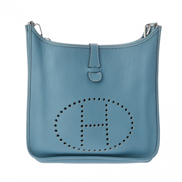 HERMES エルメス エヴリン GM ブルージーン □I刻印(2005年頃) ユニセックス トリヨンクレマンス ショルダーバッグ Bランク 中古 銀蔵