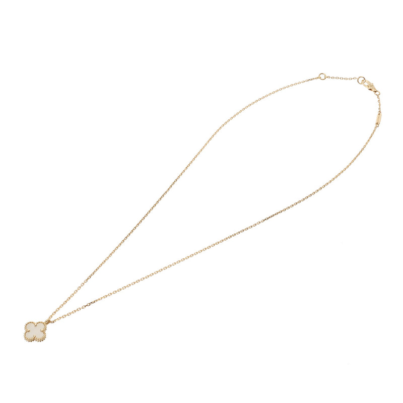 VAN CLEEF & ARPELS ヴァンクリーフ＆アーペル スウィート アルハンブラ ゴールド/ホワイト VCARF69100 レディース K18イエローゴールド ホワイトシェル ネックレス Aランク 中古 銀蔵