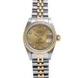 ロレックス デイトジャスト 10Pダイヤ 69173G E番(1990年頃製造) シャンパン/ダイヤモンド レディース 腕時計 自動巻き 中古 銀蔵