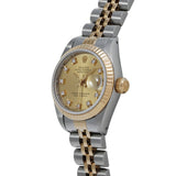 ロレックス デイトジャスト 10Pダイヤ 69173G E番(1990年頃製造) シャンパン/ダイヤモンド レディース 腕時計 自動巻き 中古 銀蔵