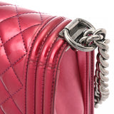 CHANEL シャネル ボーイシャネル チェーンショルダー 25cm ピンク A67086 レディース エナメル ショルダーバッグ Bランク 中古 銀蔵