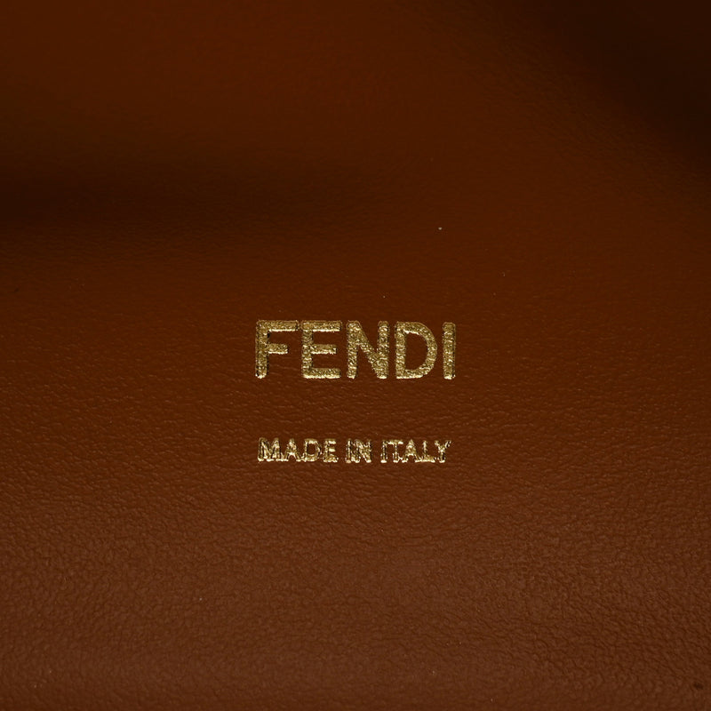 FENDI フェンディ ピーカブー エックス トートバッグ スモール 2WAY ホワイト/ブラウン 8BH377 レディース レザー ハンドバッグ Aランク 中古 銀蔵