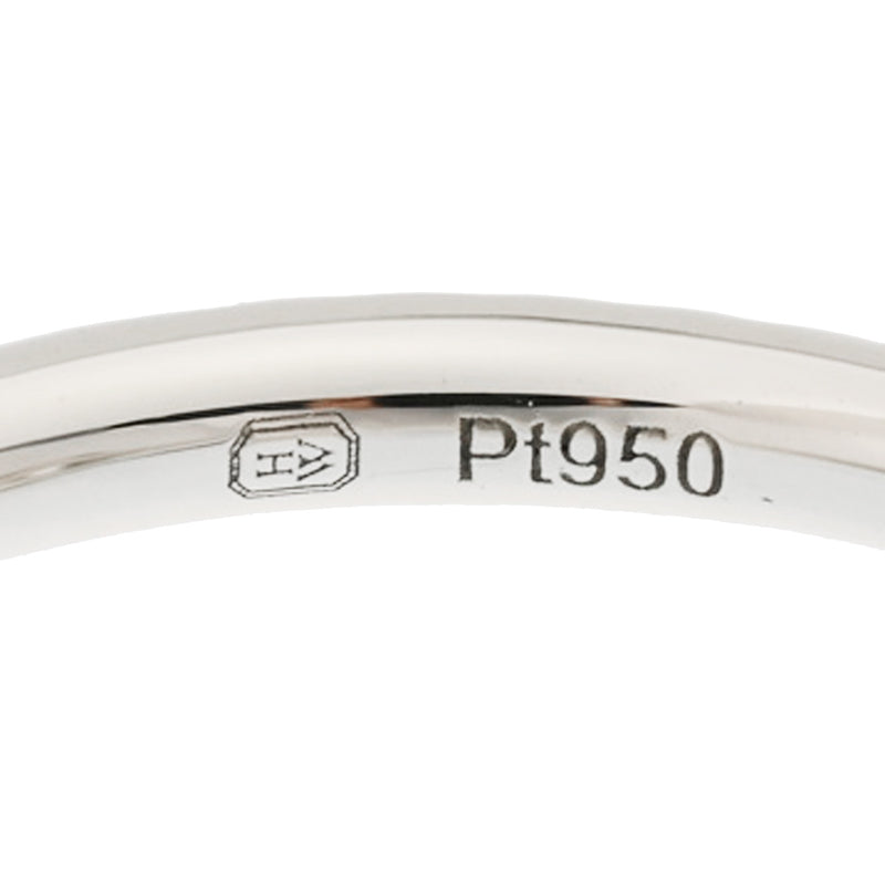 HARRY WINSTON ハリーウィンストン マイクロパヴェダイヤ 0.52ct D-VVS2-3EX #8 一粒ダイヤ ハーフエタニティ 8号 レディース Pt950プラチナ リング・指輪 Aランク 中古 銀蔵