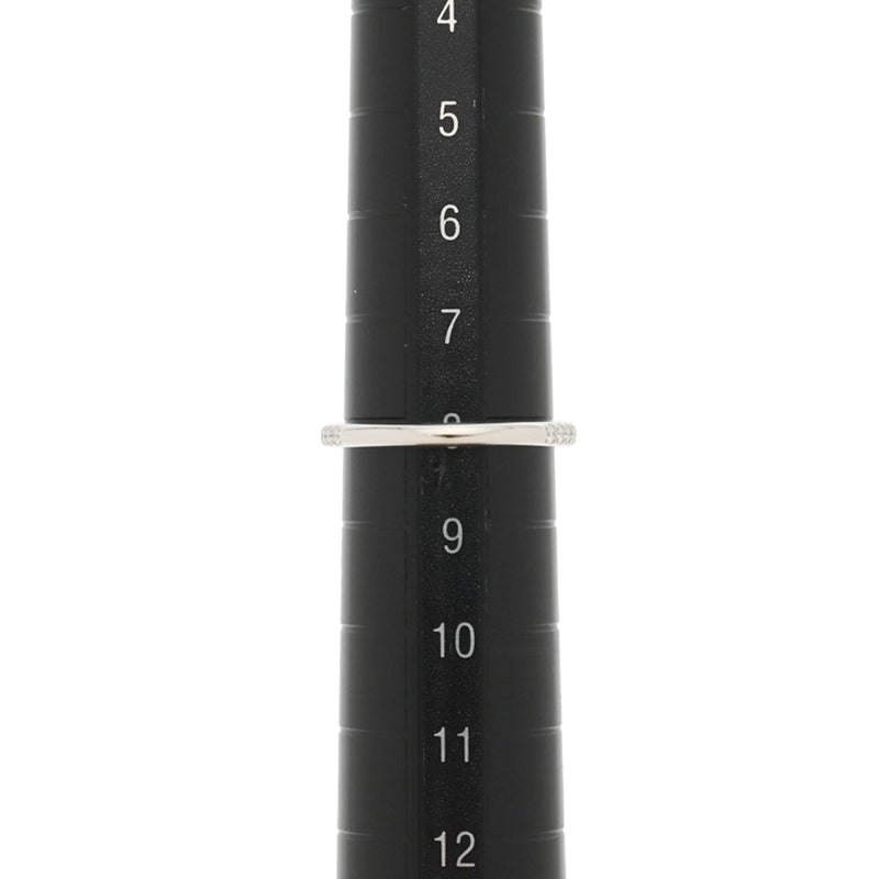 HARRY WINSTON ハリーウィンストン マイクロパヴェダイヤ 0.52ct D-VVS2-3EX #8 一粒ダイヤ ハーフエタニティ 8号 レディース Pt950プラチナ リング・指輪 Aランク 中古 銀蔵