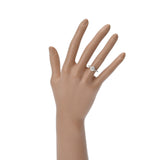 HARRY WINSTON ハリーウィンストン マイクロパヴェダイヤ 0.52ct D-VVS2-3EX #8 一粒ダイヤ ハーフエタニティ 8号 レディース Pt950プラチナ リング・指輪 Aランク 中古 銀蔵