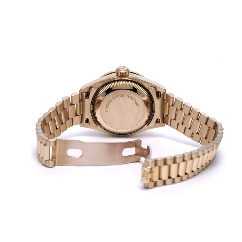 ロレックス デイトジャスト ベゼルダイヤ 10Pダイヤ 69138G L番(1988年頃製造) シャンパン/ダイヤモンド レディース 腕時計 自動巻き 中古 銀蔵