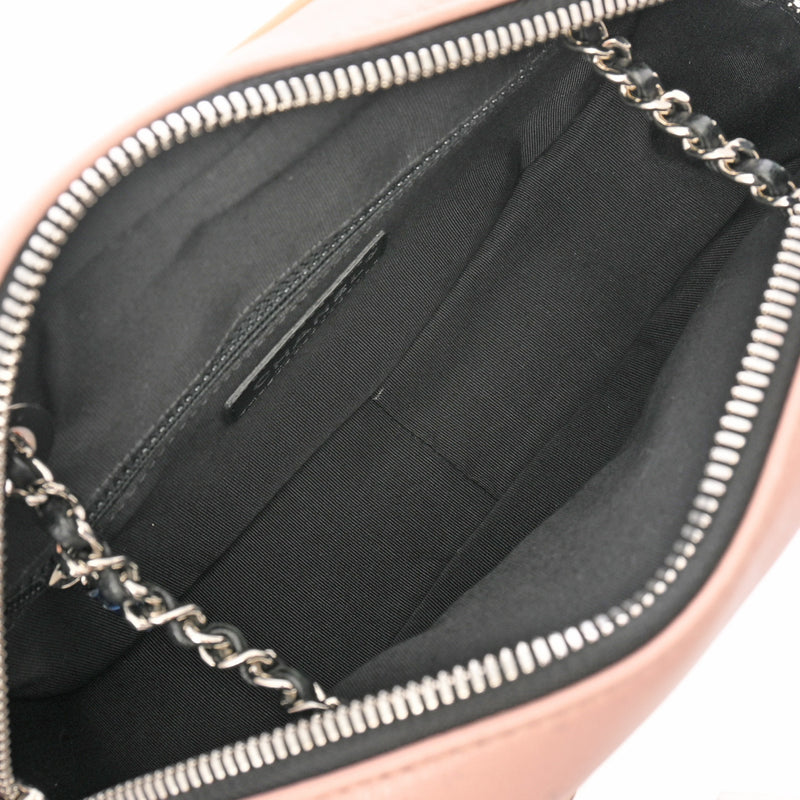 CHANEL シャネル マトラッセ カメラバッグ チェーンショルダー ブラック/ピンク/マルチカラー レディース ラムスキン ショルダーバッグ Aランク 中古 銀蔵