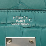 HERMES エルメス バーキン 30 ブルーパオン D刻印(2019年頃) レディース アリゲーターマット ハンドバッグ 新同 中古 銀蔵