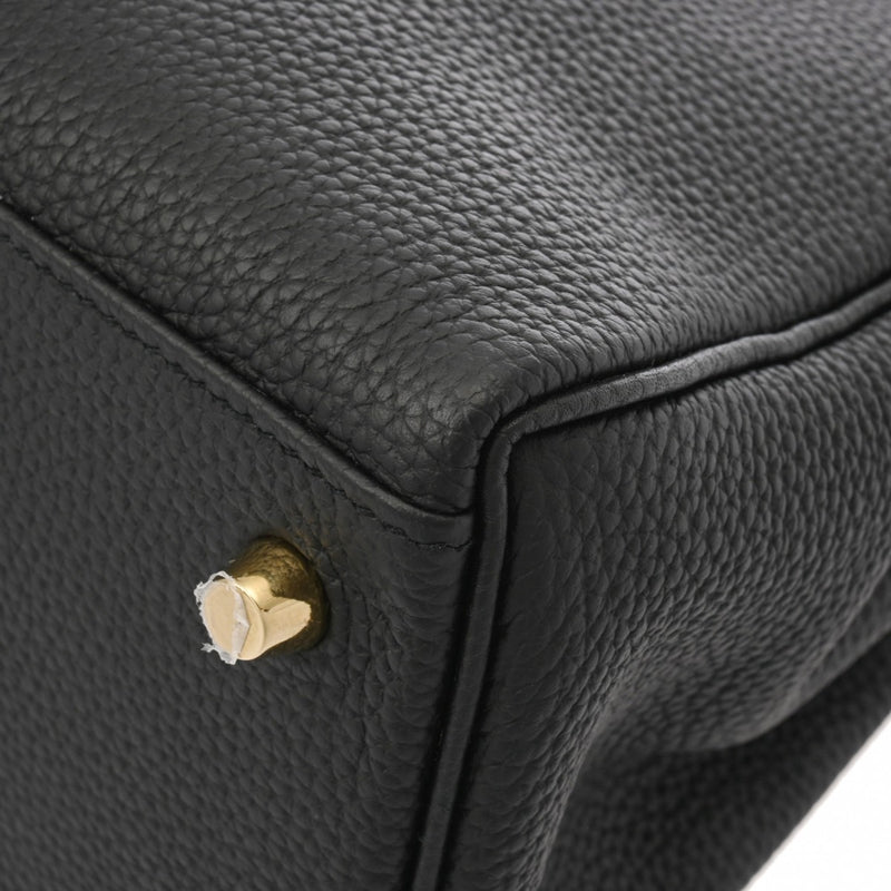 HERMES エルメス ケリー28 タッチ 内縫い ブラック C刻印(2018年頃) レディース トリヨンクレマンス アリゲーターマット 2WAYバッグ Aランク 中古 銀蔵
