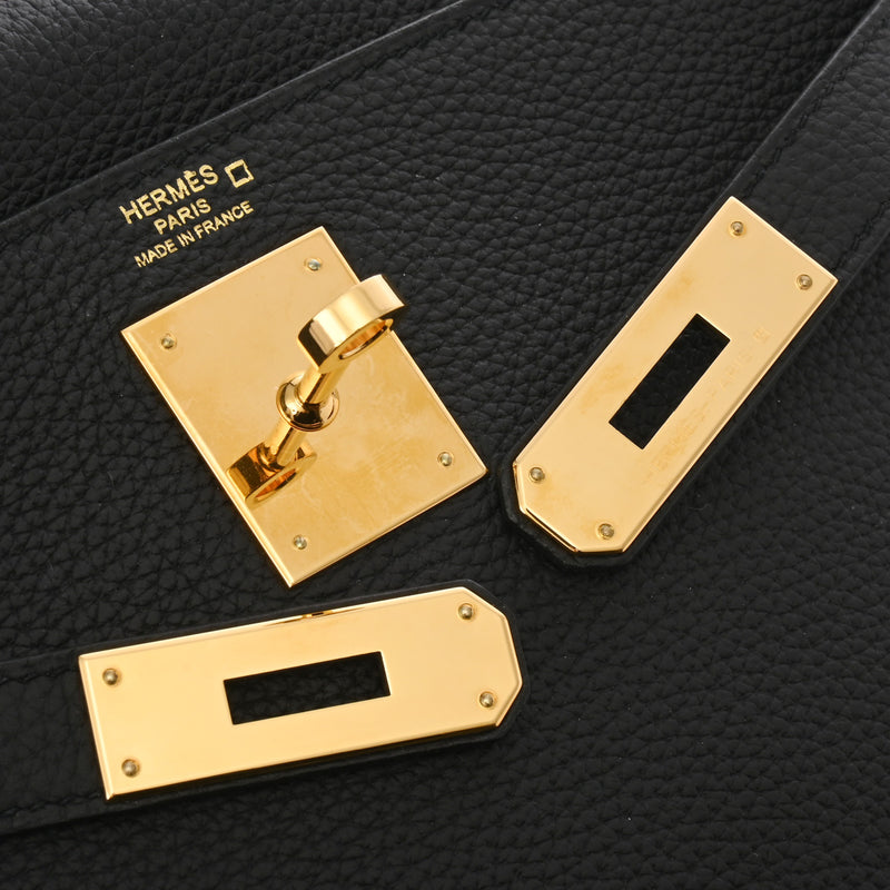HERMES エルメス ケリー28 タッチ 内縫い ブラック C刻印(2018年頃) レディース トリヨンクレマンス アリゲーターマット 2WAYバッグ Aランク 中古 銀蔵