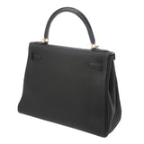 HERMES エルメス ケリー28 タッチ 内縫い ブラック C刻印(2018年頃) レディース トリヨンクレマンス アリゲーターマット 2WAYバッグ Aランク 中古 銀蔵