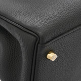 HERMES エルメス ケリー 28 タッチ 内縫い ブラック C刻印(2018年頃) レディース トリヨンクレマンス アリゲーターマット ハンドバッグ Aランク 中古 銀蔵