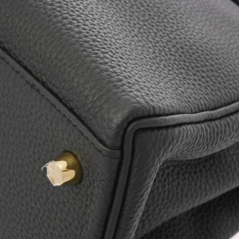 HERMES エルメス ケリー28 タッチ 内縫い ブラック C刻印(2018年頃) レディース トリヨンクレマンス アリゲーターマット 2WAYバッグ Aランク 中古 銀蔵