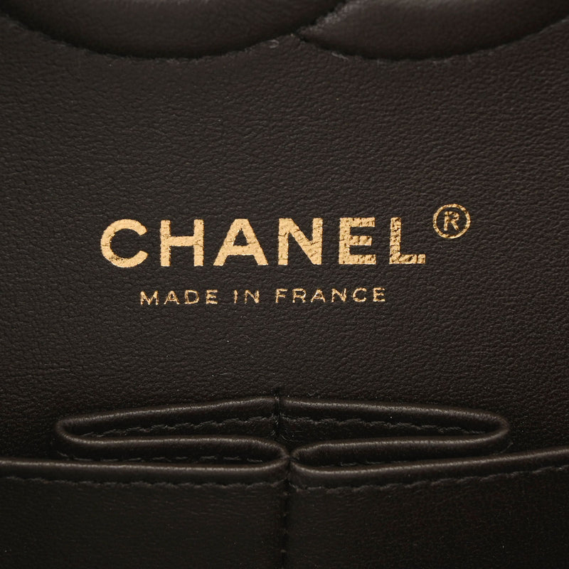 CHANEL シャネル マトラッセ Wフラップ チェーンショルダー 25cm ブラウン A01112 レディース ウール ツイード ショルダーバッグ 新同 中古 銀蔵