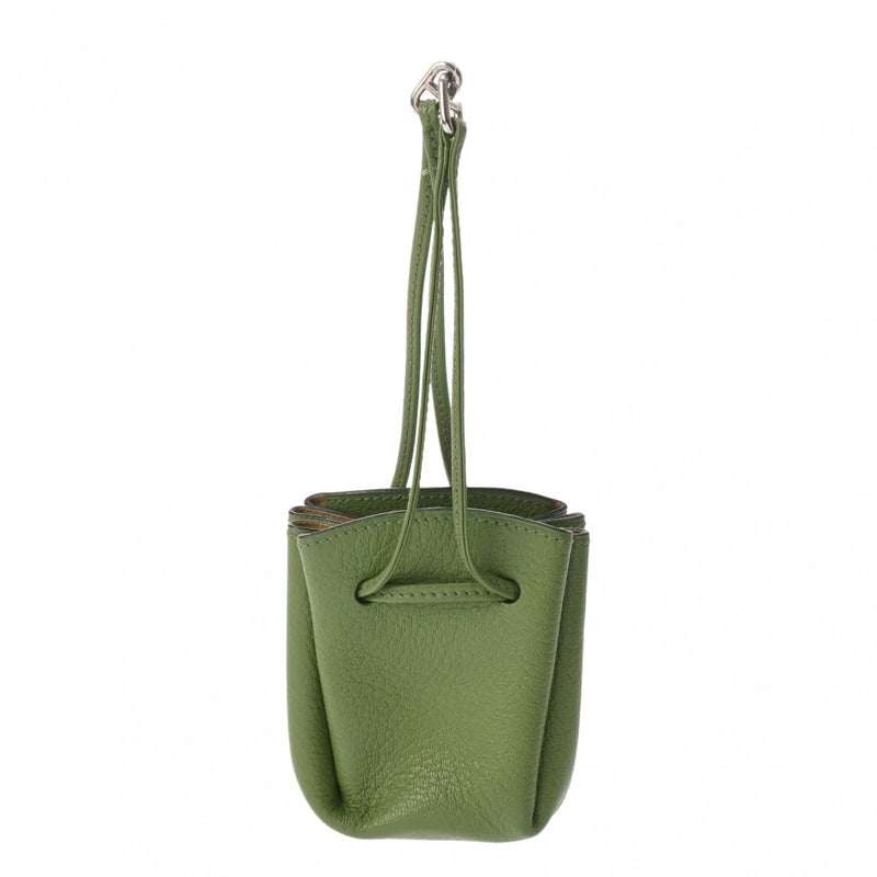 HERMES エルメス ヴェスパ ポーチ グリーン □D刻印(2000年頃) レディース シェーブル アクセサリーポーチ Bランク 中古 銀蔵