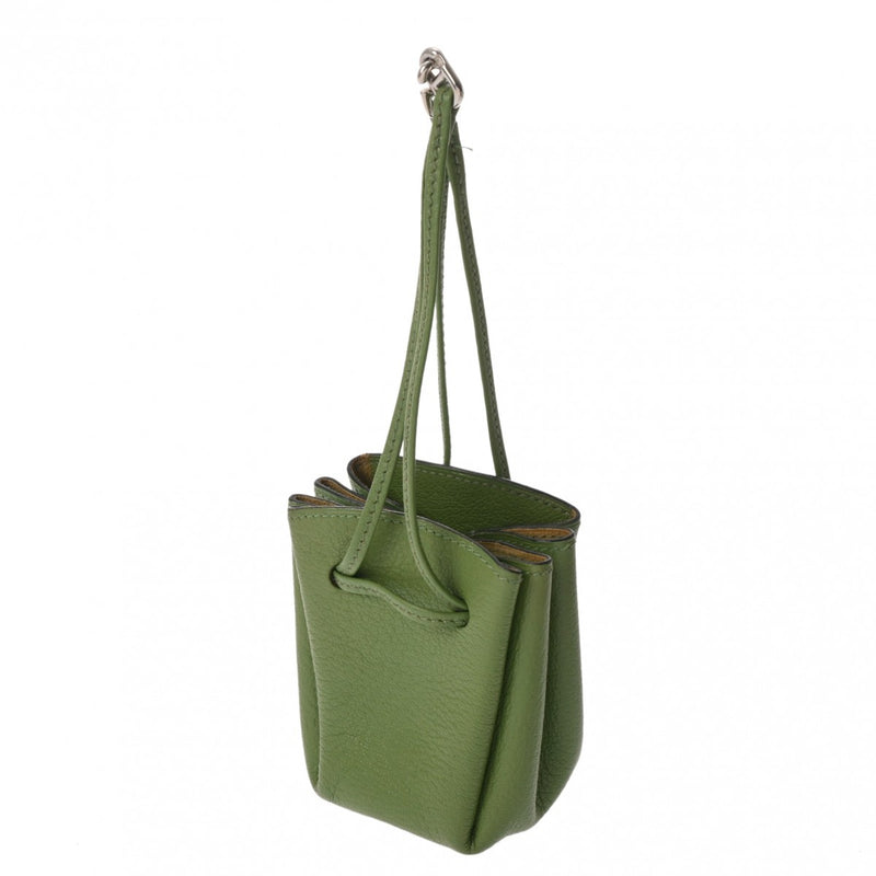 HERMES エルメス ヴェスパ ポーチ グリーン □D刻印(2000年頃) レディース シェーブル アクセサリーポーチ Bランク 中古 銀蔵