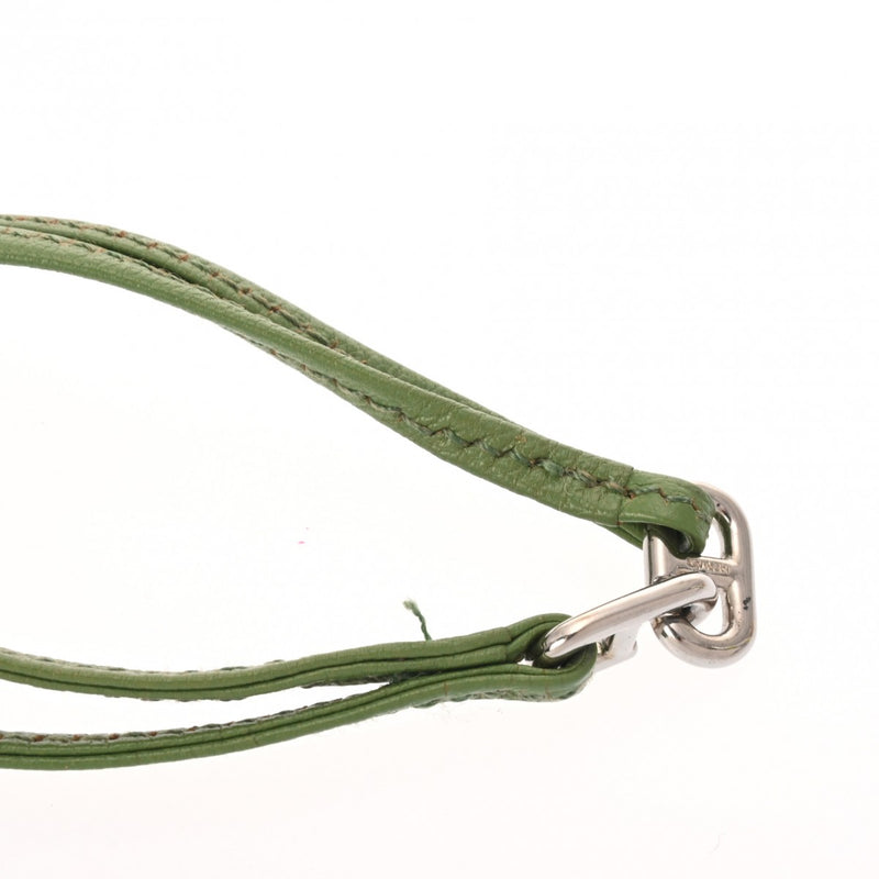 HERMES エルメス ヴェスパ ポーチ グリーン □D刻印(2000年頃) レディース シェーブル アクセサリーポーチ Bランク 中古 銀蔵