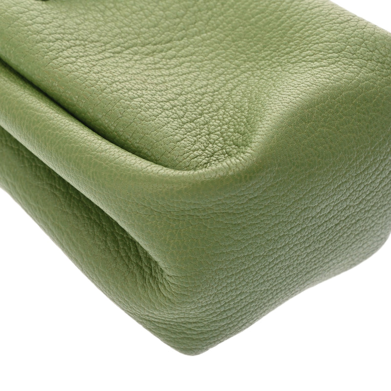 HERMES エルメス ヴェスパ ポーチ グリーン □D刻印(2000年頃) レディース シェーブル アクセサリーポーチ Bランク 中古 銀蔵