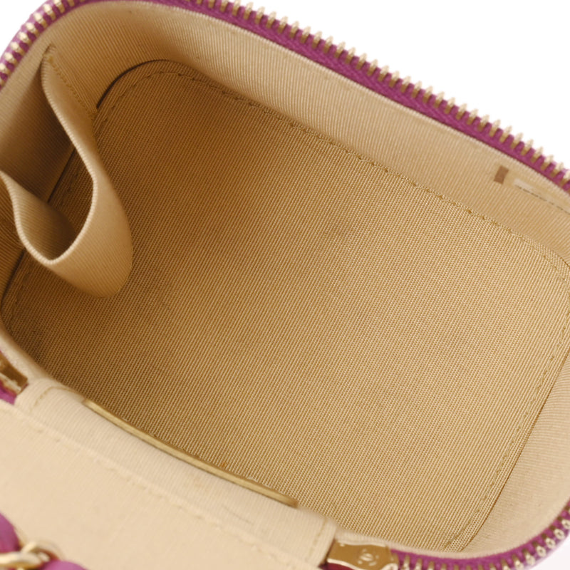 CHANEL シャネル マトラッセ ココボール チェーンポーチ パープル AP1447 レディース ラムスキン ショルダーバッグ Aランク 中古 銀蔵