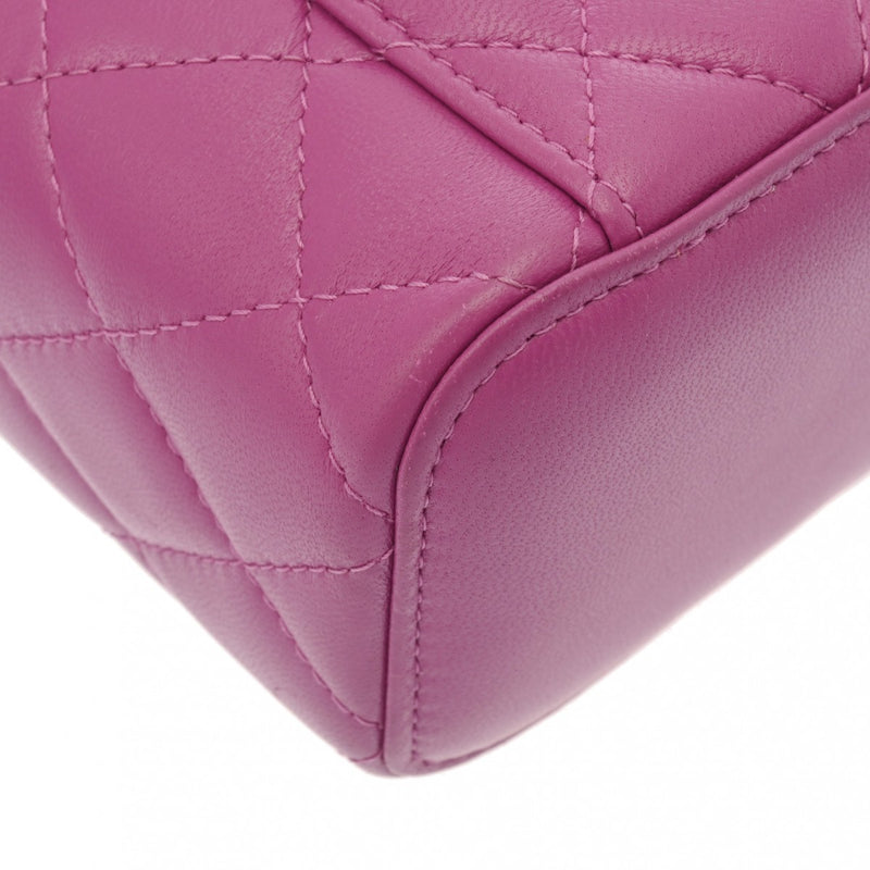 CHANEL シャネル マトラッセ ココボール チェーンポーチ パープル AP1447 レディース ラムスキン ショルダーバッグ Aランク 中古 銀蔵