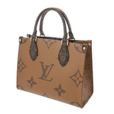 LOUIS VUITTON ルイヴィトン モノグラムリバース オンザゴー PM 2WAY ブラウン M46773 レディース モノグラムキャンバス ハンドバッグ 新同 中古 銀蔵