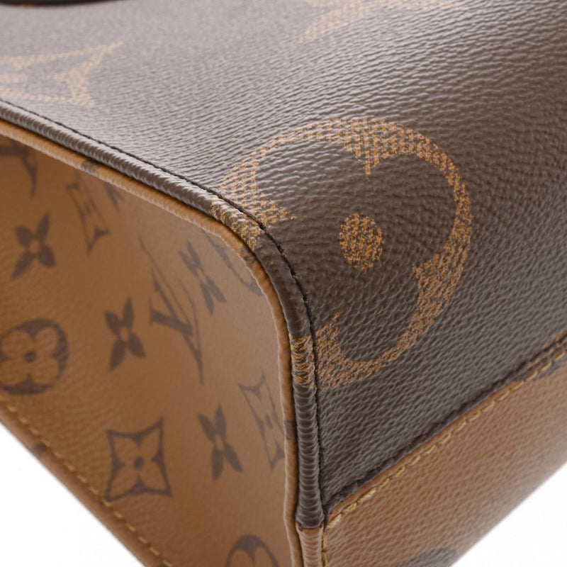 LOUIS VUITTON ルイヴィトン モノグラムリバース オンザゴー PM 2WAY ブラウン M46773 レディース モノグラムキャンバス ハンドバッグ 新同 中古 銀蔵