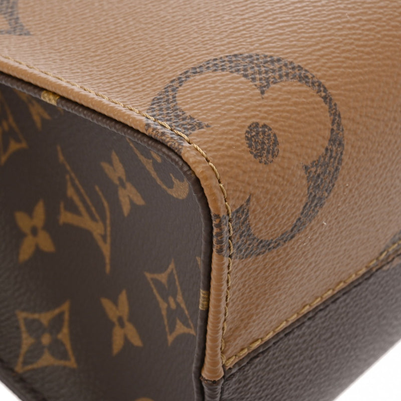 LOUIS VUITTON ルイヴィトン モノグラムリバース オンザゴー PM 2WAY ブラウン M46773 レディース モノグラムキャンバス ハンドバッグ 新同 中古 銀蔵