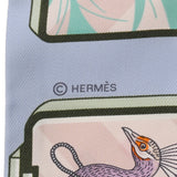 HERMES エルメス ツイリー HERMES STORY ライトブルー ピンク レディース シルク100％ スカーフ 未使用 銀蔵