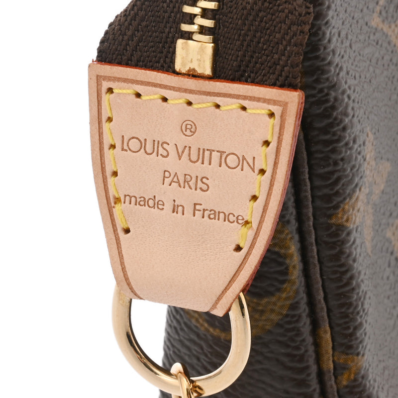 LOUIS VUITTON ルイヴィトン モノグラム ミニポシェット アクセソワール T＆B ブラウン M60153 レディース モノグラムキャンバス アクセサリーポーチ 新同 中古 銀蔵