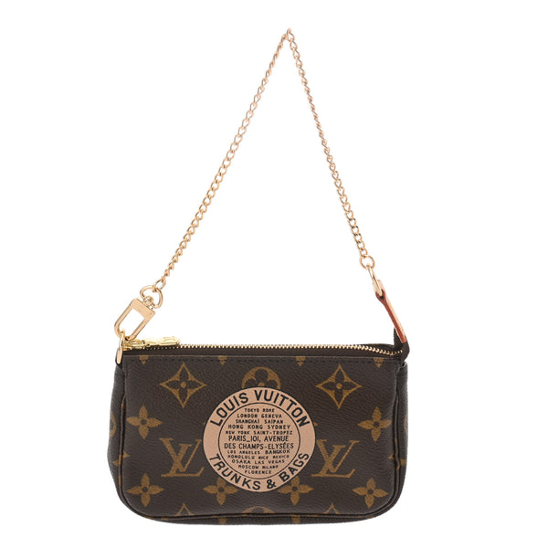 LOUIS VUITTON ルイヴィトン モノグラム ミニポシェット アクセソワール T＆B ブラウン M60153 レディース モノグラムキャンバス アクセサリーポーチ 新同 中古 銀蔵