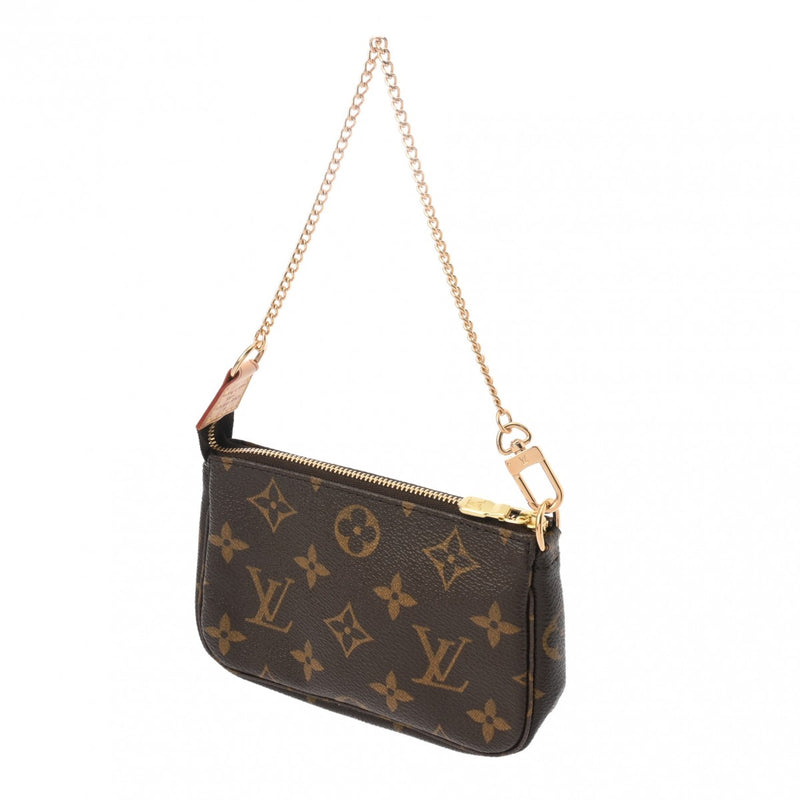 LOUIS VUITTON ルイヴィトン モノグラム ミニポシェット アクセソワール T＆B ブラウン M60153 レディース モノグラムキャンバス アクセサリーポーチ 新同 中古 銀蔵