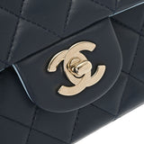 CHANEL シャネル マトラッセ トップハンドル 20cm 紺/水色 AS2431 レディース ラムスキン ショルダーバッグ 新同 中古 銀蔵