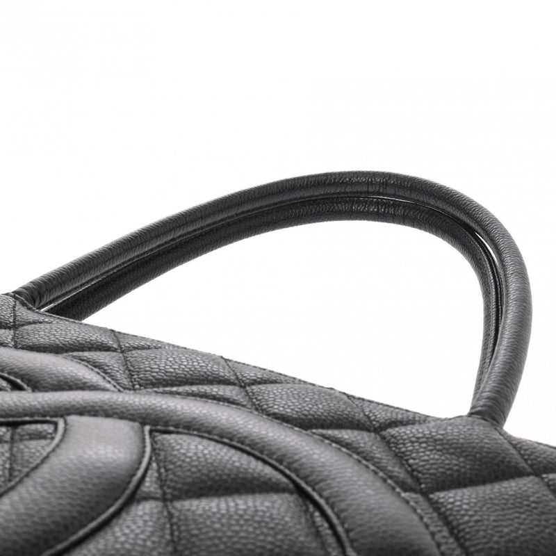 CHANEL シャネル 復刻トート ブラック A01804 レディース キャビアスキン トートバッグ Aランク 中古 銀蔵