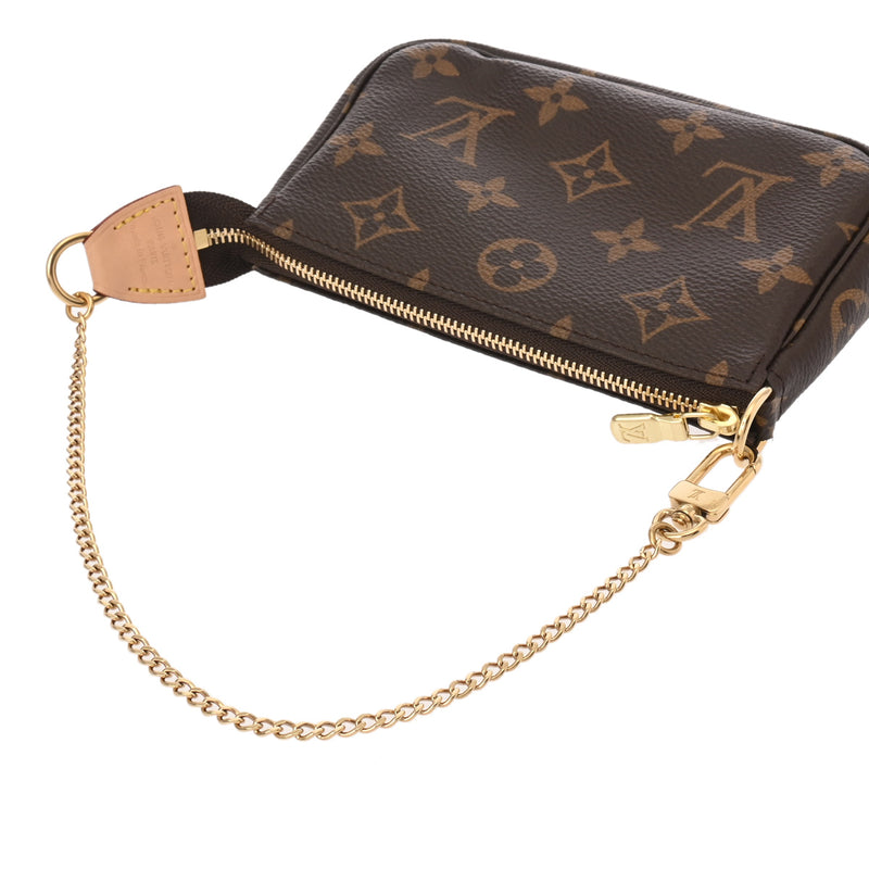 LOUIS VUITTON ルイヴィトン モノグラム ミニ ポシェット アクセソワール ブラウン M58009 レディース モノグラムキャンバス アクセサリーポーチ 未使用 銀蔵