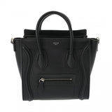 CELINE セリーヌ ラゲージ ナノショッパー 2WAY ブラック 189243DRU レディース ドラムドカーフスキン ハンドバッグ 未使用 銀蔵